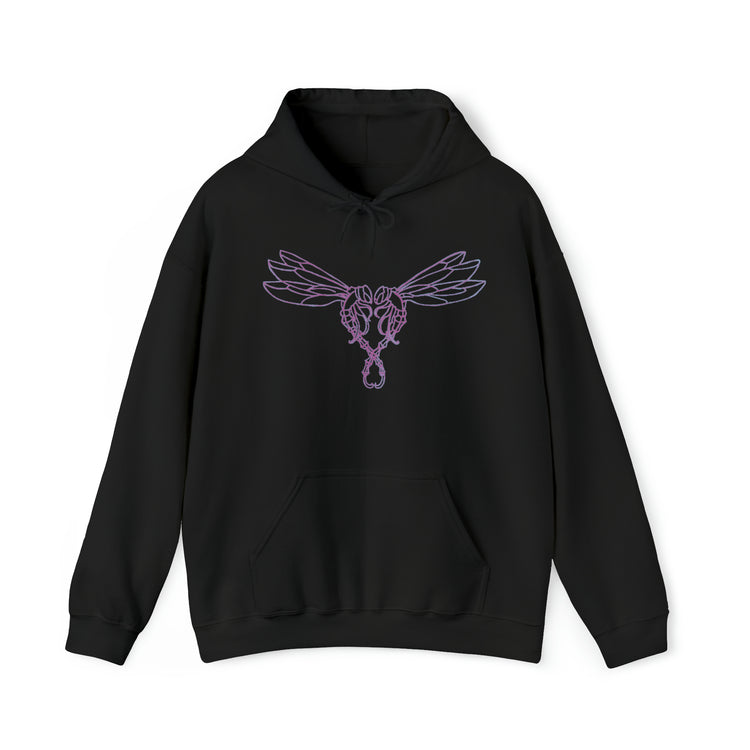 Black and Purple Dragonfly Sweatshirt