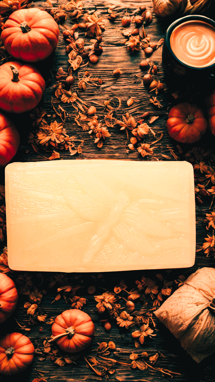 Handmade All-Natural Pumpkin Spice Soap with Pumpkin Seed Oil