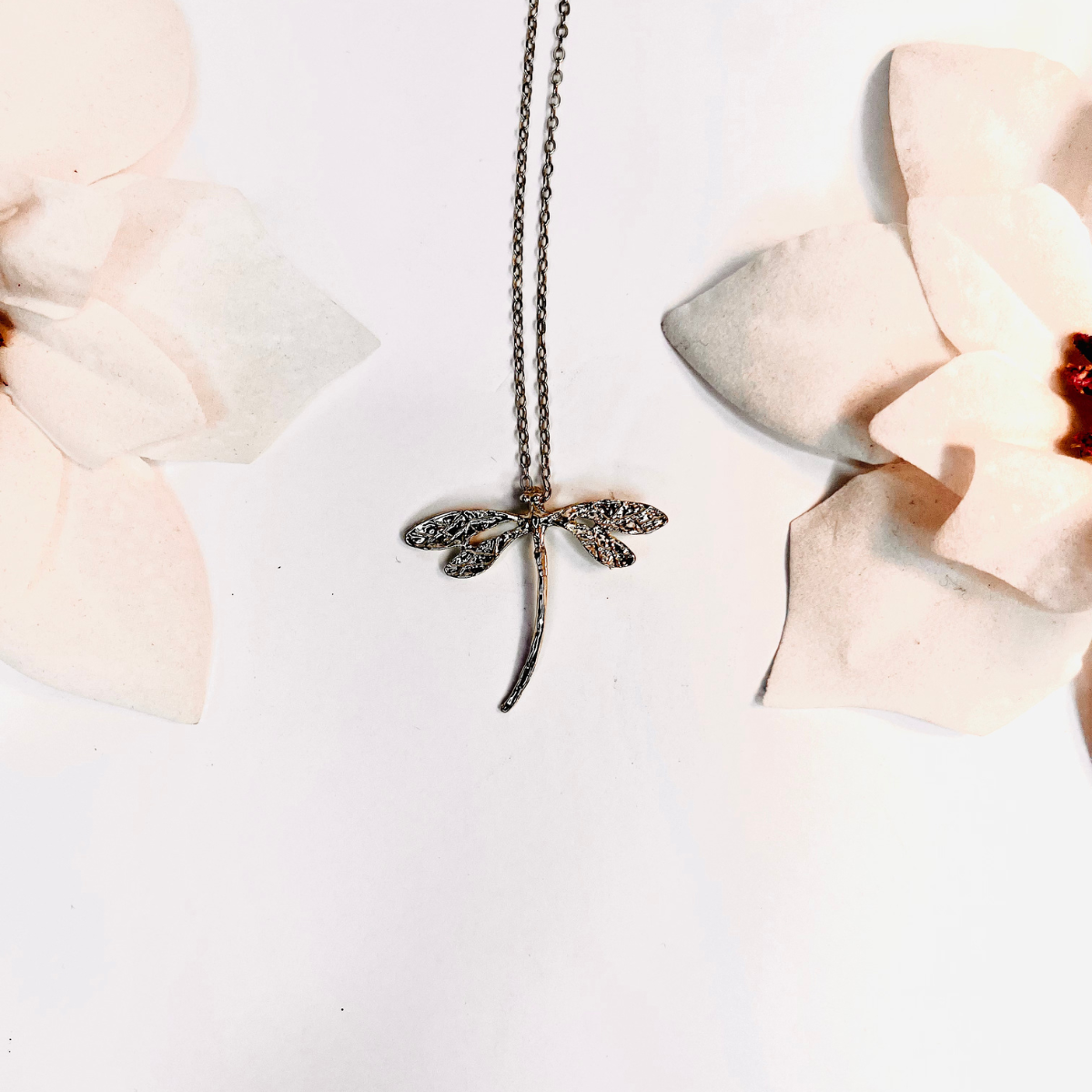 Silver Dragonfly Necklace 