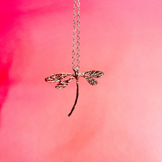 Dragonfly Necklace Silver