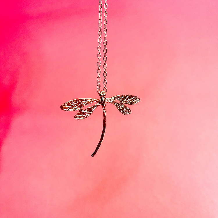 Dragonfly Necklace Silver
