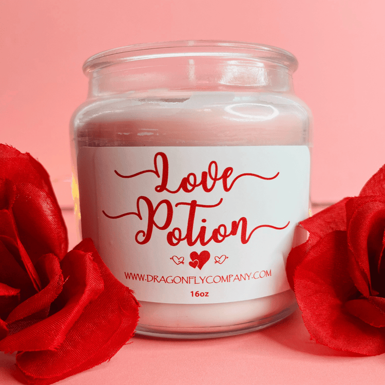 Love potion candle will set the right mood.
