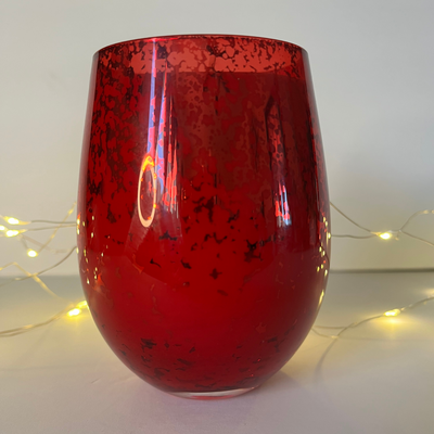 16 oz Red Sparkle Candle