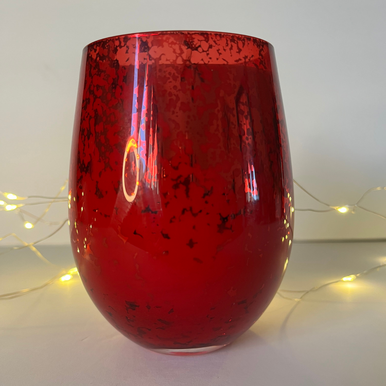 16 oz Red Sparkle Candle 